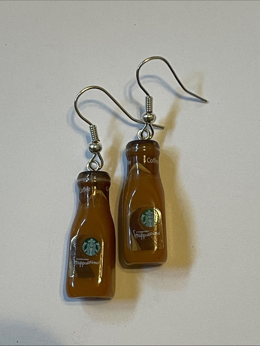 Starbucks Brown Frappuccino Bottle Dangle Earrings